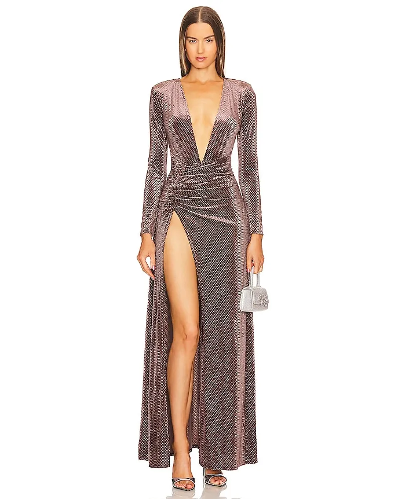 Michael Costello ABENDKLEID SHEANA in Taupe Taupe