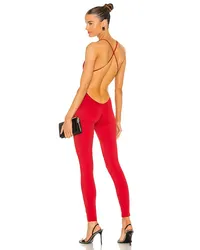 Norma Kamali CATSUIT FARA in Red Red