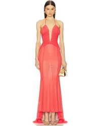 Michael Costello ABENDKLEID SUNSET in Coral Coral