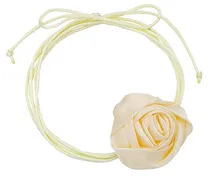 Rosette Tie Necklace in Cream