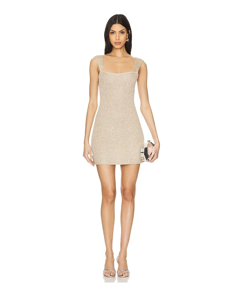 LPA KLEID JOSI MINI in Metallic Neutral Metallic