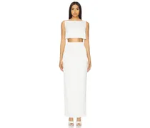 Oracle Boatneck Gown in White