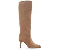 BOOT SUEDE TALL in Taupe