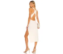 BODYCON-KLEID VARIEGATED RIB in Ivory