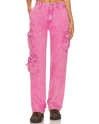 PISTOLA MID-RISE-CARGOHOSE MIT GERADEM BEIN BOBBIE UTILITY in Pink Pink