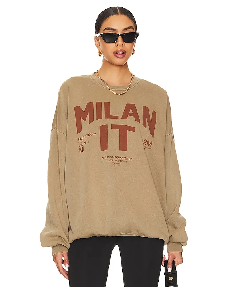 The Laundry Room SWEATSHIRT WELCOME TO MILAN in Tan Tan