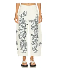 Free People BARREL-JEANS WE THE FREE SOUTACHE LUCKY YOU in Ivory Ivory