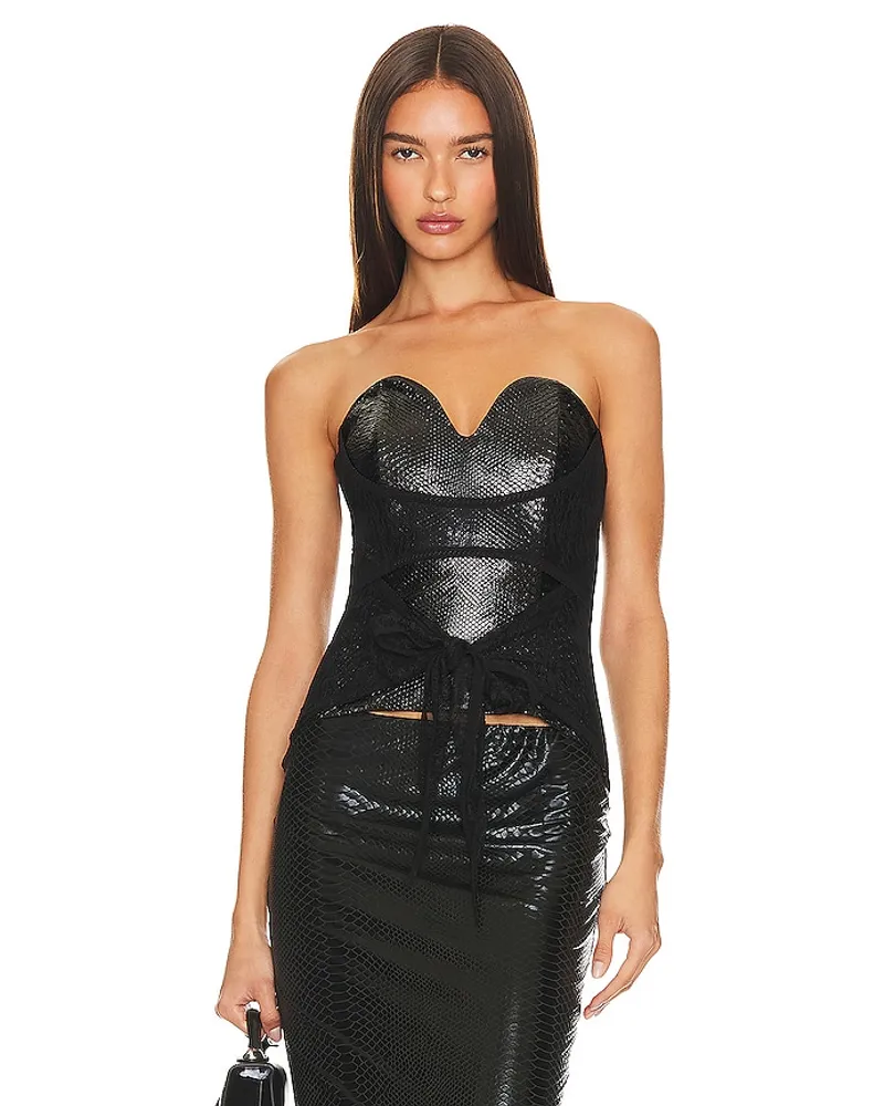 Kim Shui BUSTIER SNAKE in Black Black