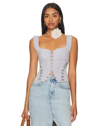 Free People BUSTIER DON'T LOOK BACK in Blue Blue