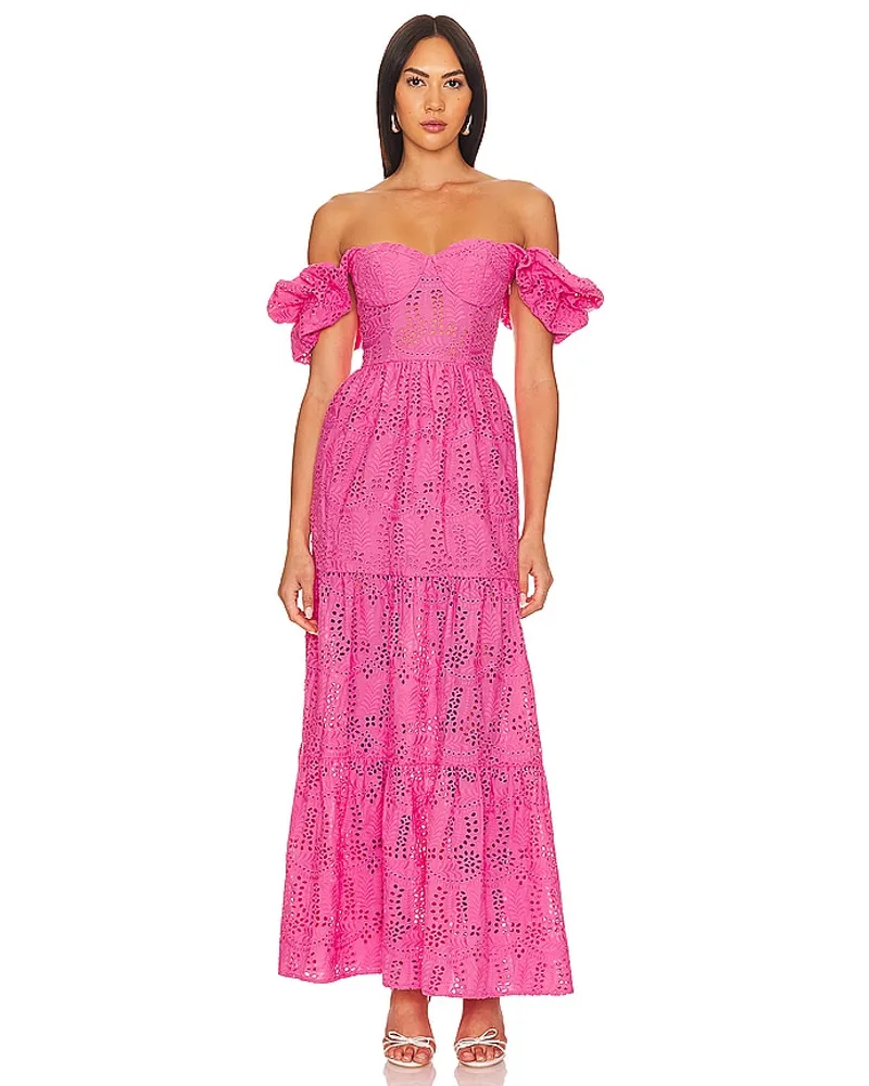 Line and Dot MIDI-KLEID YOUNG LOVE in Pink Pink
