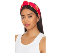 STIRNBAND MIAMI HEAT EMBROIDERED in Red