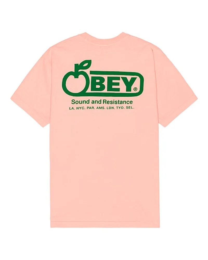 Obey SHIRTKLEIDER SOUND & RESISTANCE in Peach Peach