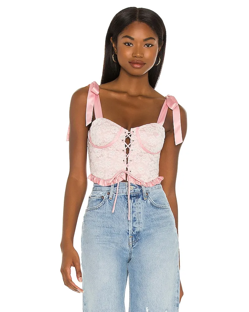 MAJORELLE BUSTIER-TOP LYLA in Pink Pink