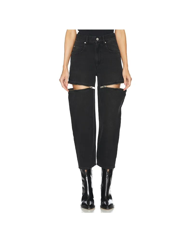 Étoile Isabel Marant JEANS IM UTILITY-STIL SALIA in Black Black