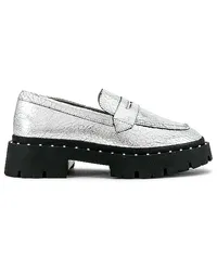 Schutz LOAFERS CHRISTIE in Metallic Silver Metallic