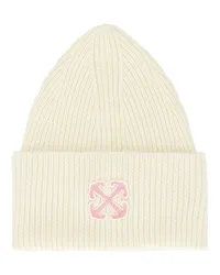 OFF-WHITE Arrow Loose Beanie in Ivory Ivory