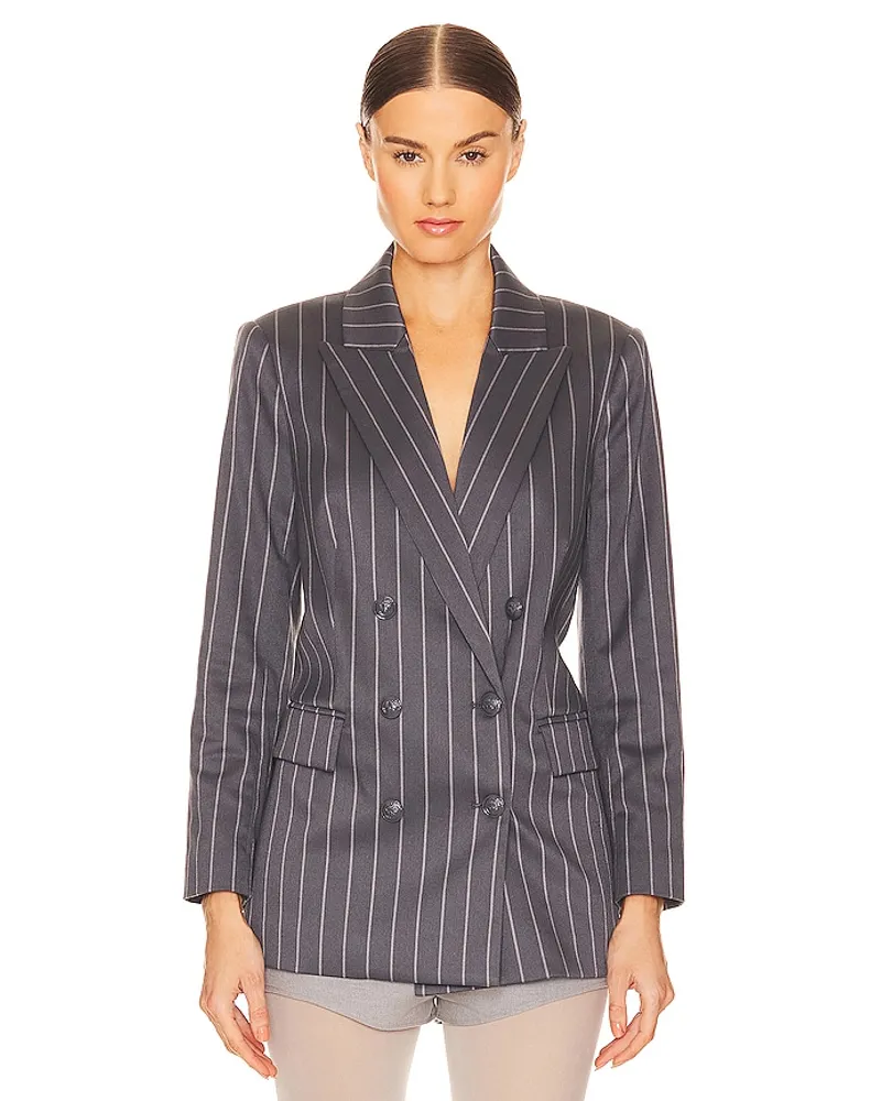 L'Agence BLAZER AIMEE in Charcoal Charcoal