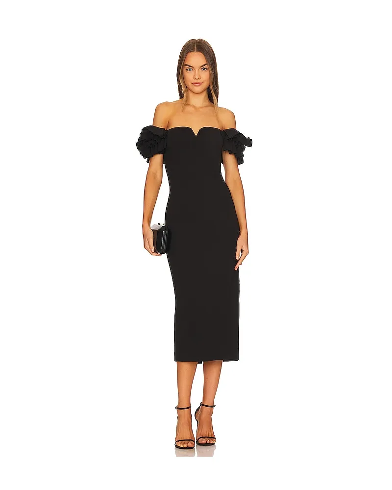 ELLIATT MIDI-KLEID CREOLE in Black Black