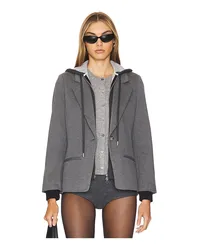 Central Park West Avalon Ponte Dickie Blazer With Cuffs in Grey Grey