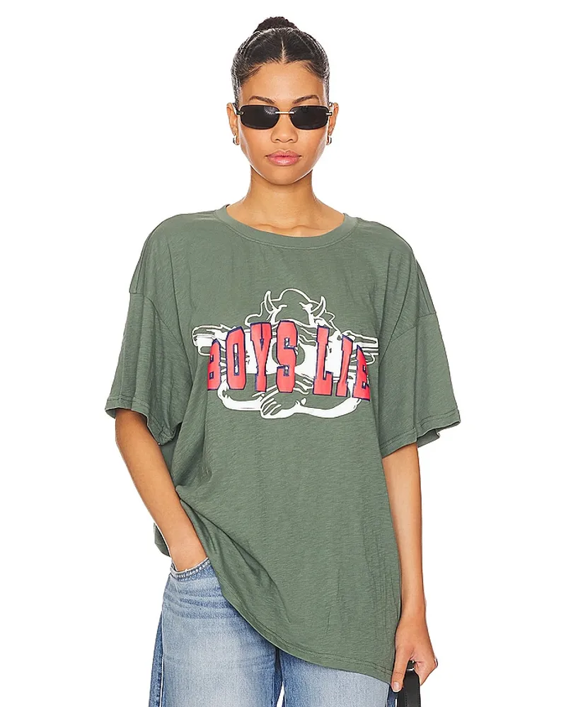 Boys Lie BOYFRIEND-SHIRT FOOL ME ONCE in Green Green