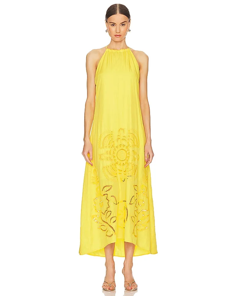 MISA Los Angeles MIDI-KLEID ALEJANDRA in Yellow Yellow