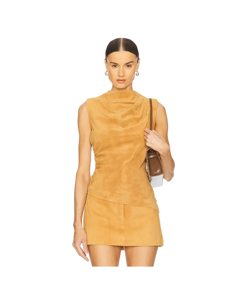 AEXAE GERÜSCHTES TOP in Tan