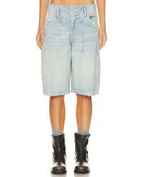 Free People BARREL SHORTS WE THE FREE EXTREME MEASURES in Blue Blue