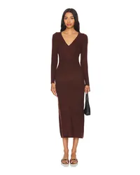 Callahan MIDI-KLEID ASA in Brown Brown