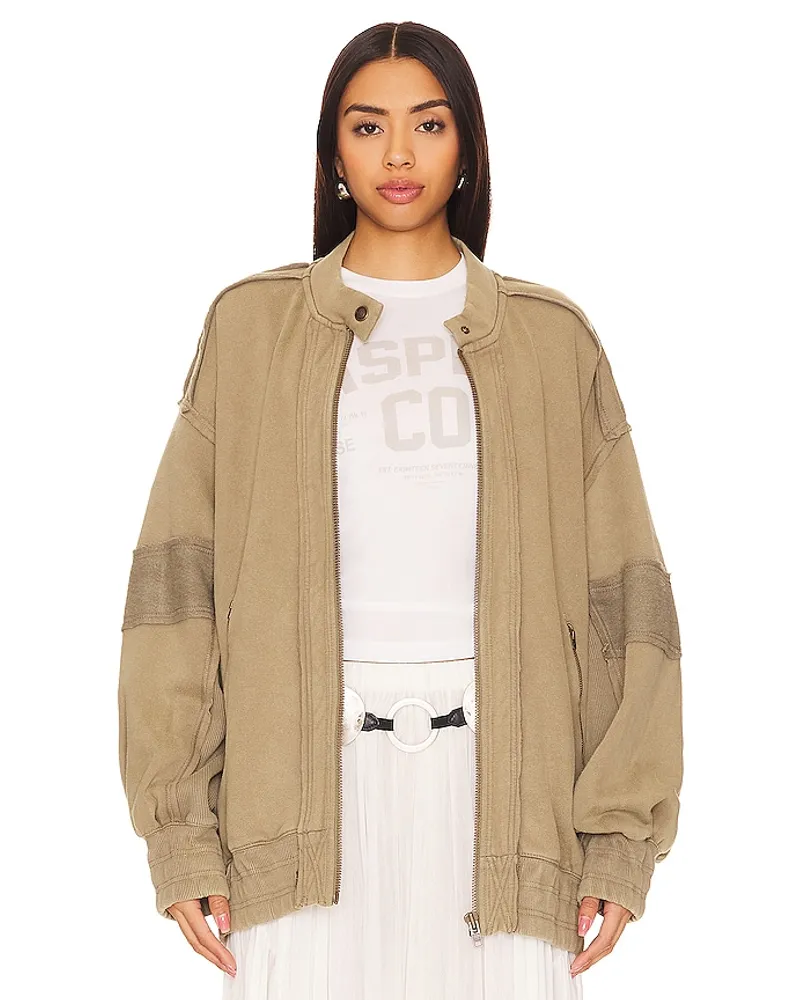 Free People BIKERJACKE LULU in Olive Olive