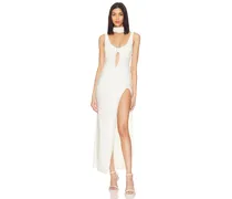 X Revolve Tri Cut Out Gown in Ivory