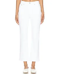 PISTOLA CROP-HOSE MIT HOHEM BUND UND AUSGESTELLTEM BEIN LENNON PINTUCK in White White