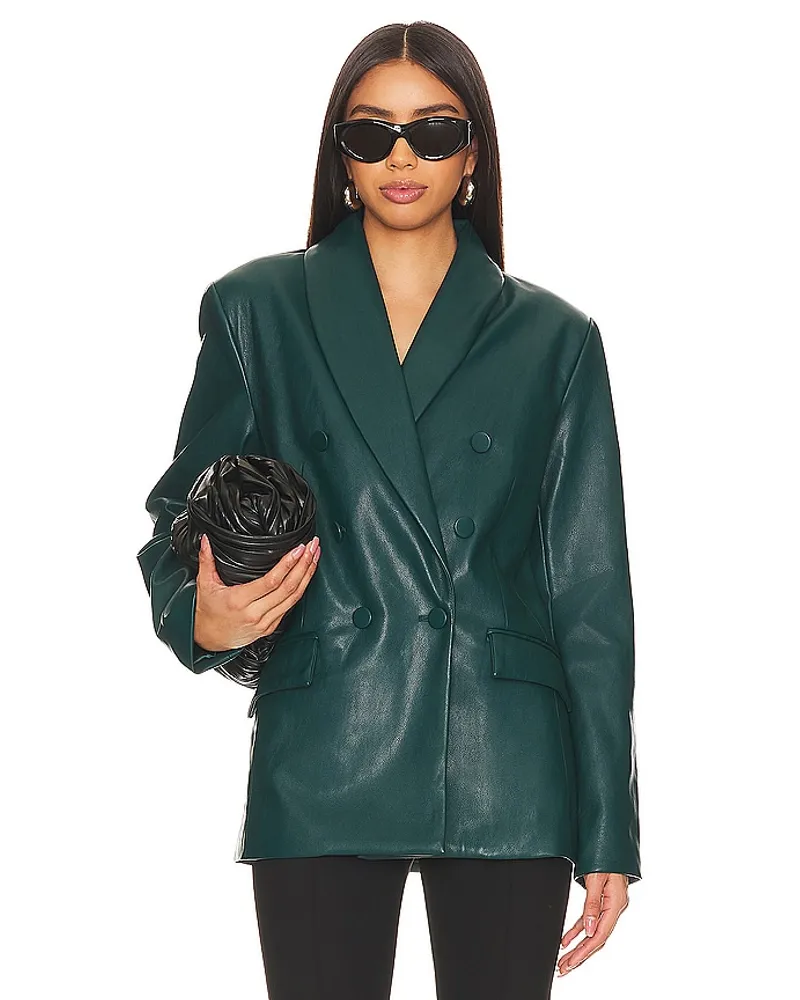 BLANKNYC JACKE AUS LEDERIMITAT in Green Green