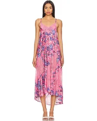 Free People X Intimately FP First Date Printed Maxi Slip in Pink Pink