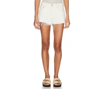 X Pam Anderson Mid Rise Relaxed Short in Ivory