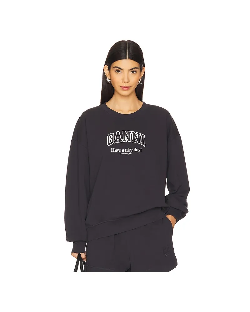 Ganni OVERSIZED-SWEATSHIRT in Black Black