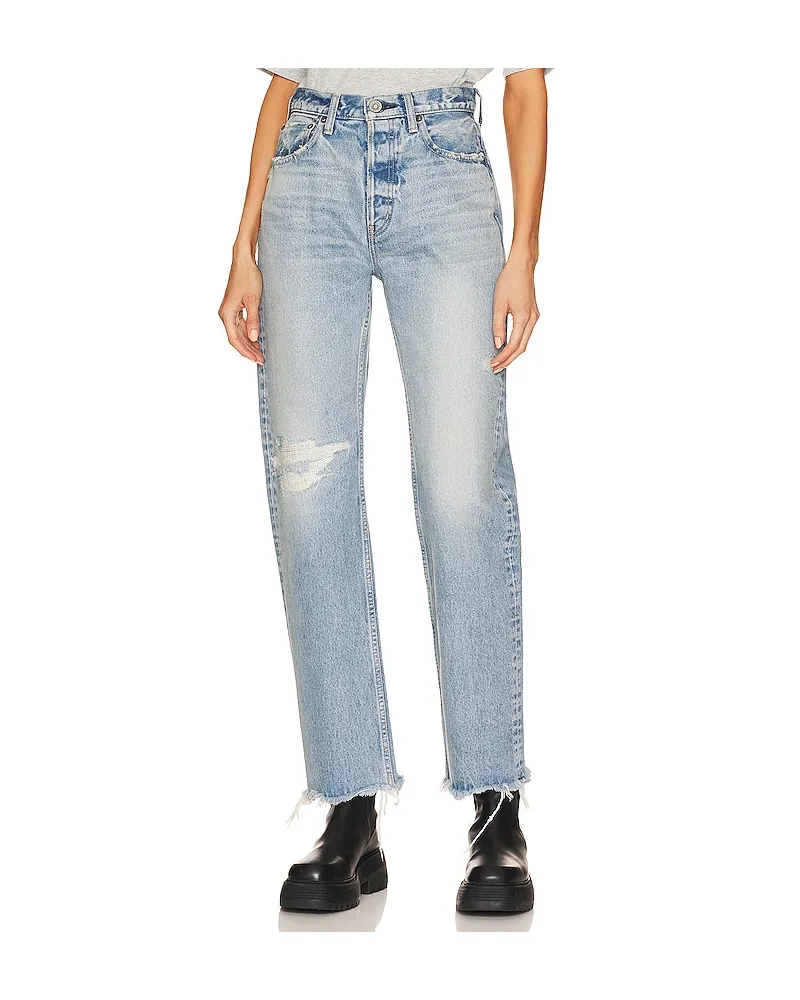 MOUSSY STRAIGHT-FIT-JEANS BRIGHTON in Blue Blue