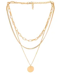 8 Other Reasons HALSKETTE MIT ANHÄNGER LAYERED CHAIN in Metallic Gold Metallic