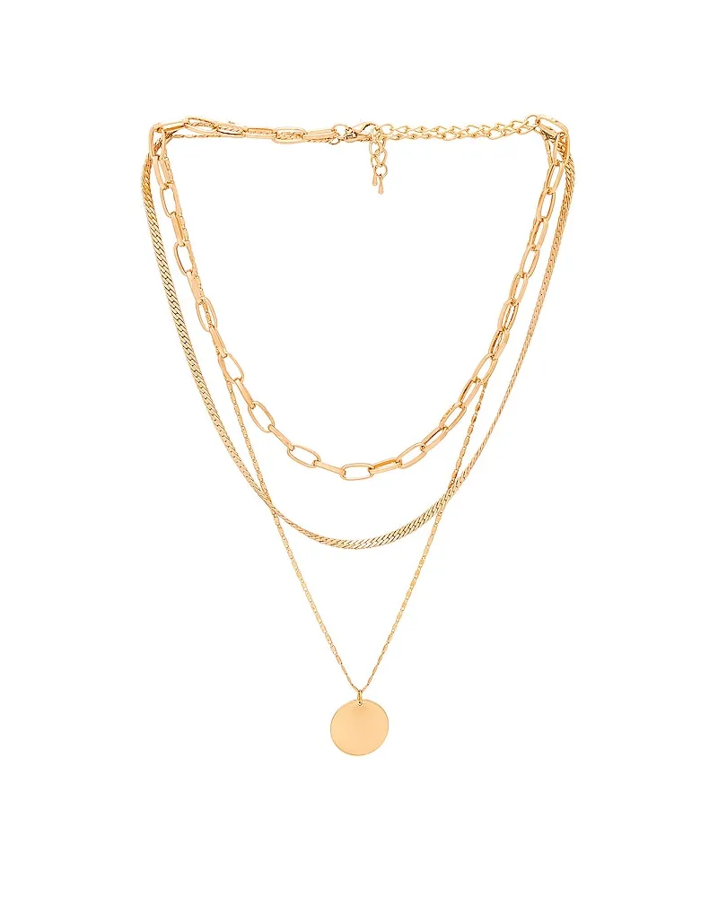 8 Other Reasons HALSKETTE MIT ANHÄNGER LAYERED CHAIN in Metallic Gold Metallic