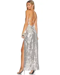 MAJORELLE ABENDKLEID JOVANNA in Metallic Silver Metallic