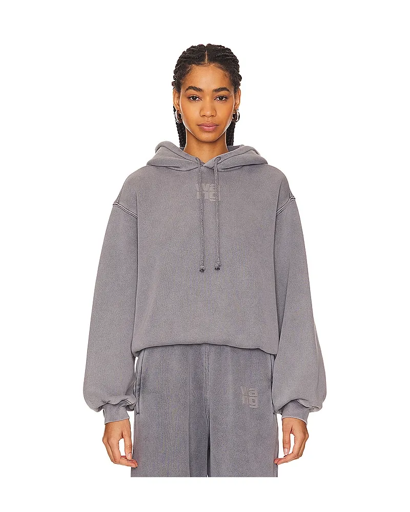 Alexander Wang HOODIE ESSENTIAL in Grey Grey