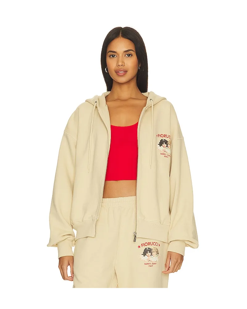 Fiorucci HOODIE MIT REISSVERSCHLUSS SAFETY ANGELS in Beige Beige