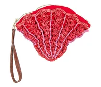 CLUTCH SEASHELL in Red