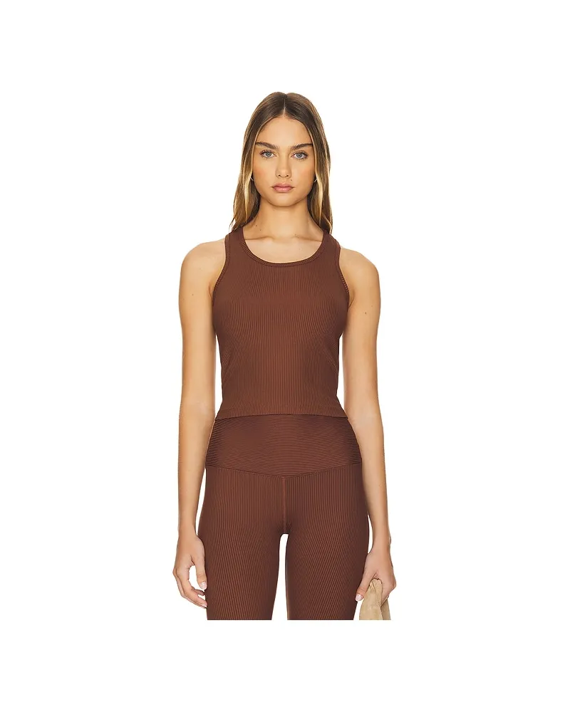 Year of Ours Ribbed Yos Tank Top in Brown Brown