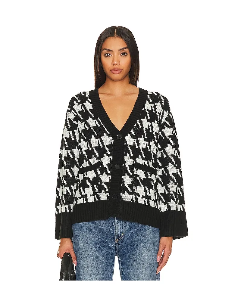 SANCTUARY CARDIGAN WARMS MY HEART in Black,White Black