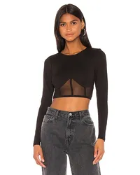 superdown CROPPED-TOP AUS MESH ALEXIA in Black Black