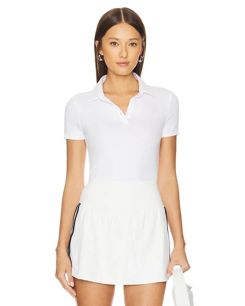 SPLITS59 POLOSHIRT AUS RIPPSTRICK TALIA in White White