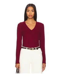 Bobi LANGE ÄRMEL V NECK in Burgundy Burgundy