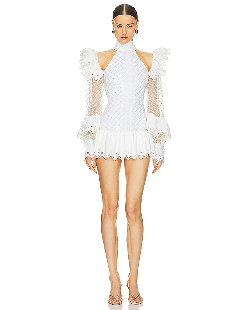 Susan Fang Ruffle Cut-out Mini in White White