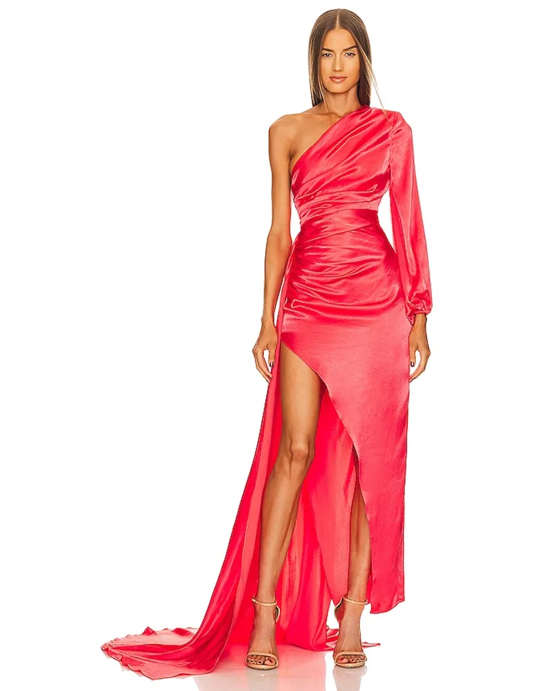 Michael Costello ABENDKLEID HEATHER in Red Red