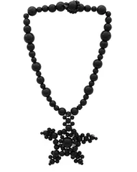 Susan Fang Beaded Star Necklace in Black Black